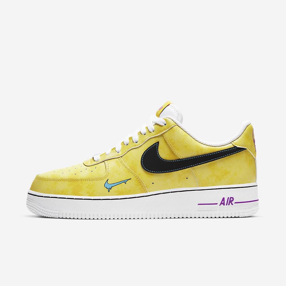 Sneakers Nike Air Force 1 '07 LV8 Jaune 1970-352 Speed Yellow/Laser Blue/White/Black Homme | MHS-52450110